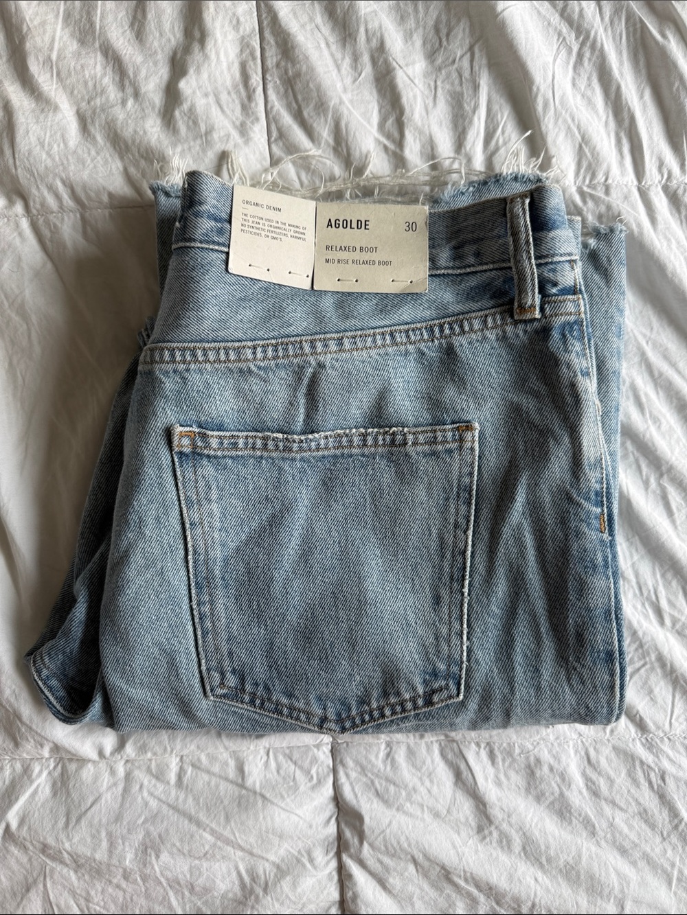 Agolde Light Blue Relaxed Bootcut Jeans